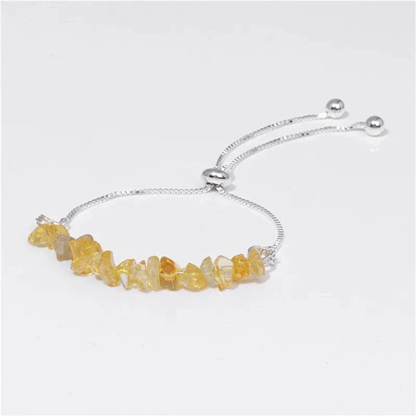 Bracelet chips baroque 8 pierres au choix citrine kaosix