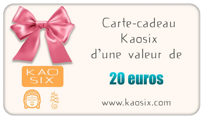 Carte Cadeau valeur de 20 euros kaosix