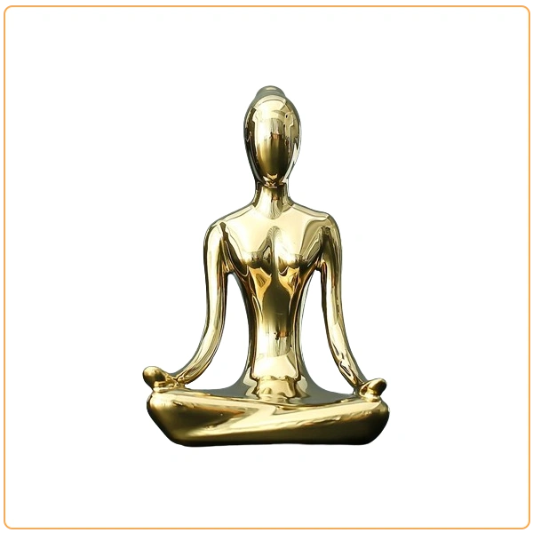 Statuettes Yoga Positions du Lotus sur fond blanc Kaosix