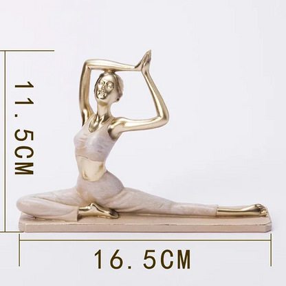 Statuettes de femmes en postures de yoga Posture du Grand Écart Kaosix