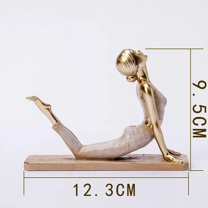 Statuettes de femmes en postures de yoga cobra Kaosix