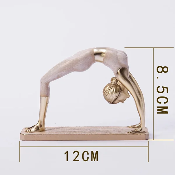 Statuettes de femmes en postures de yoga la roue Kaosix