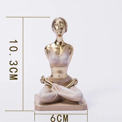 Statuettes de femmes en postures de yoga lotus bras dans le dos Kaosix