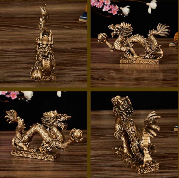 Statue Dragon Oriental Chinois 18 cm